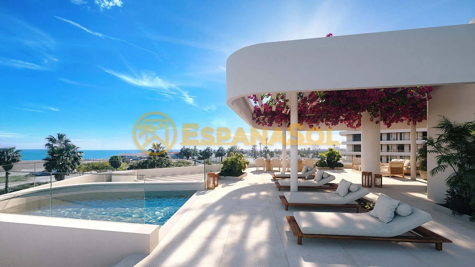 Apartamentos con terraza y vistas al mar — Málaga Térmica Beach