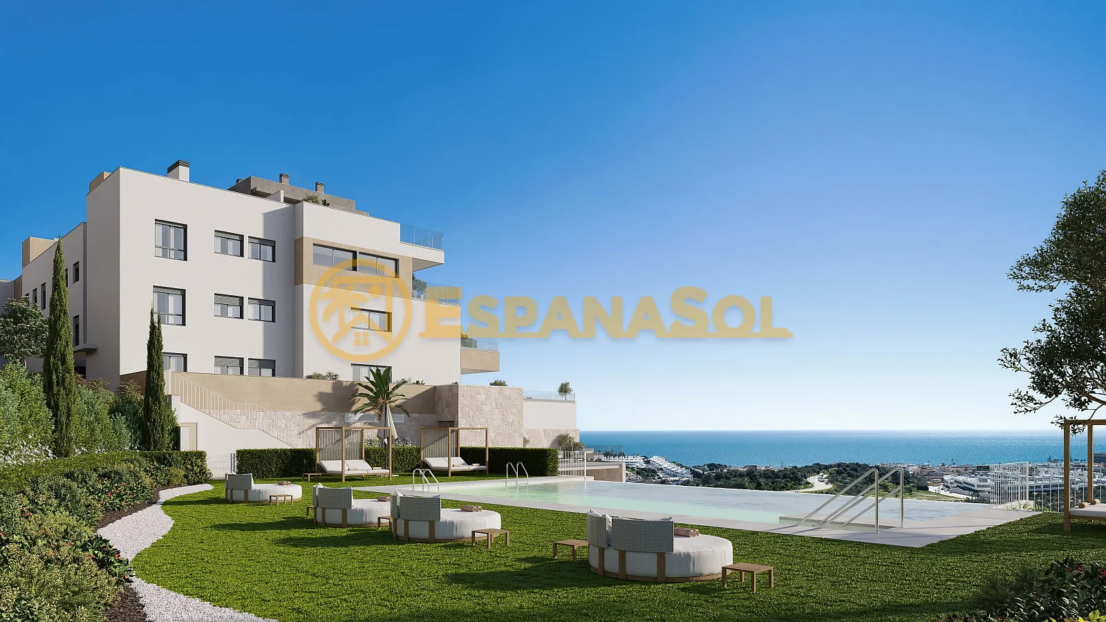 Apartments con pool near the beach en mijas malaga