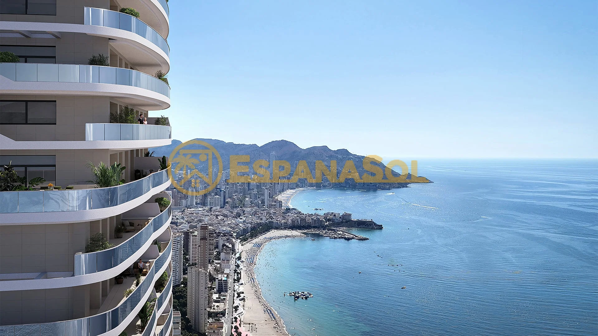 Luxury seafront apartments in europes tallest tower in benidorm