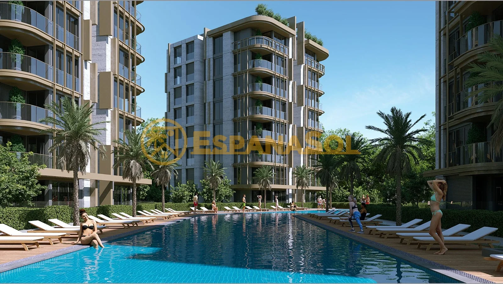 Apartments for sale en a complex en caglayan antalya