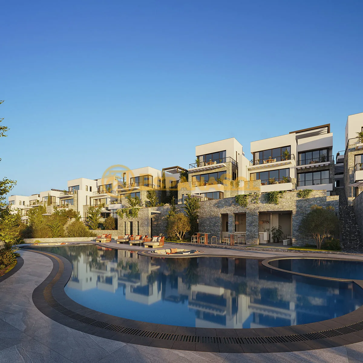 Flat with Pool and Sea View — Alsancak, Kyrenia in North Cyprus (zdjÄ™cie 2)