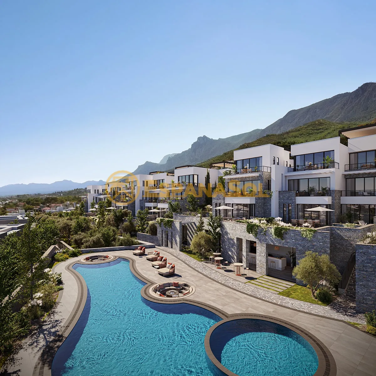 Flat with Pool and Sea View — Alsancak, Kyrenia in North Cyprus (zdjÄ™cie 3)