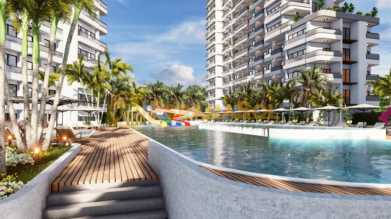 Flats with Aquapark and Pool — Gated Community in Mersin in Mersin (zdjÄ™cie 4)